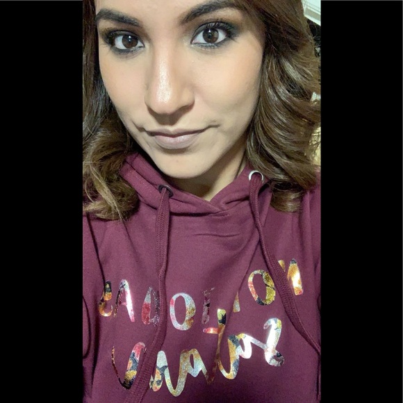 Wine color hoodie “Not today Satan” - Picture 3 of 3